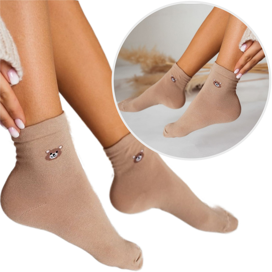 Baumwollsocken für Damen Kleiner Teddybär
