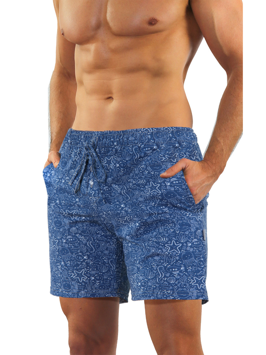 Schlafanzug Herren Kurzarm Blau