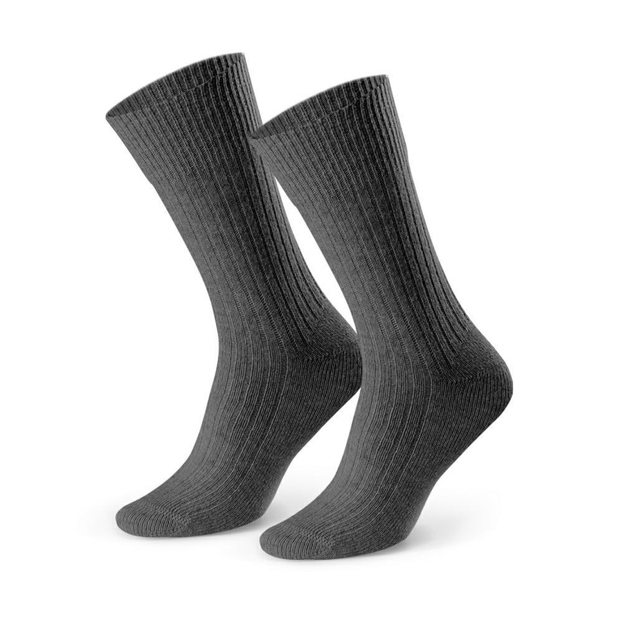 Șosete din lână în dungi Gri grafit și gri