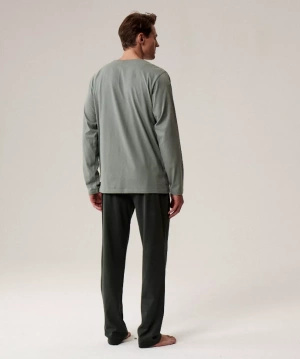 Herrenschlafanzug Serie nmp-392 Grün/Khaki