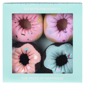 Zestaw 2x Damskie Skarpetki długie SOXO Donuty w pudełku kolorowe idealne na prezent