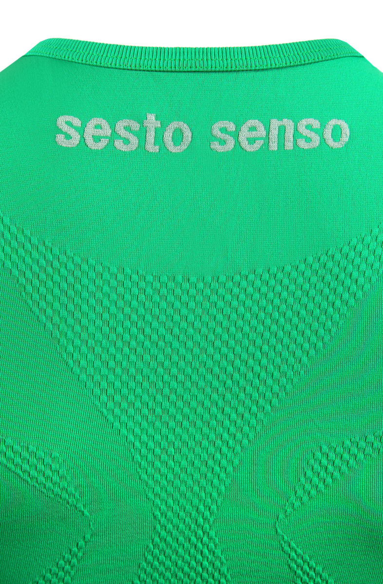 Sesto Senso Herren Thermoaktiv Langarmshirt – Atmungsaktiv, 4-Wege-Stretch, Nahtlos, Poliamid-Elastan, Sportbekleidung für Winter, Grün, Größe M