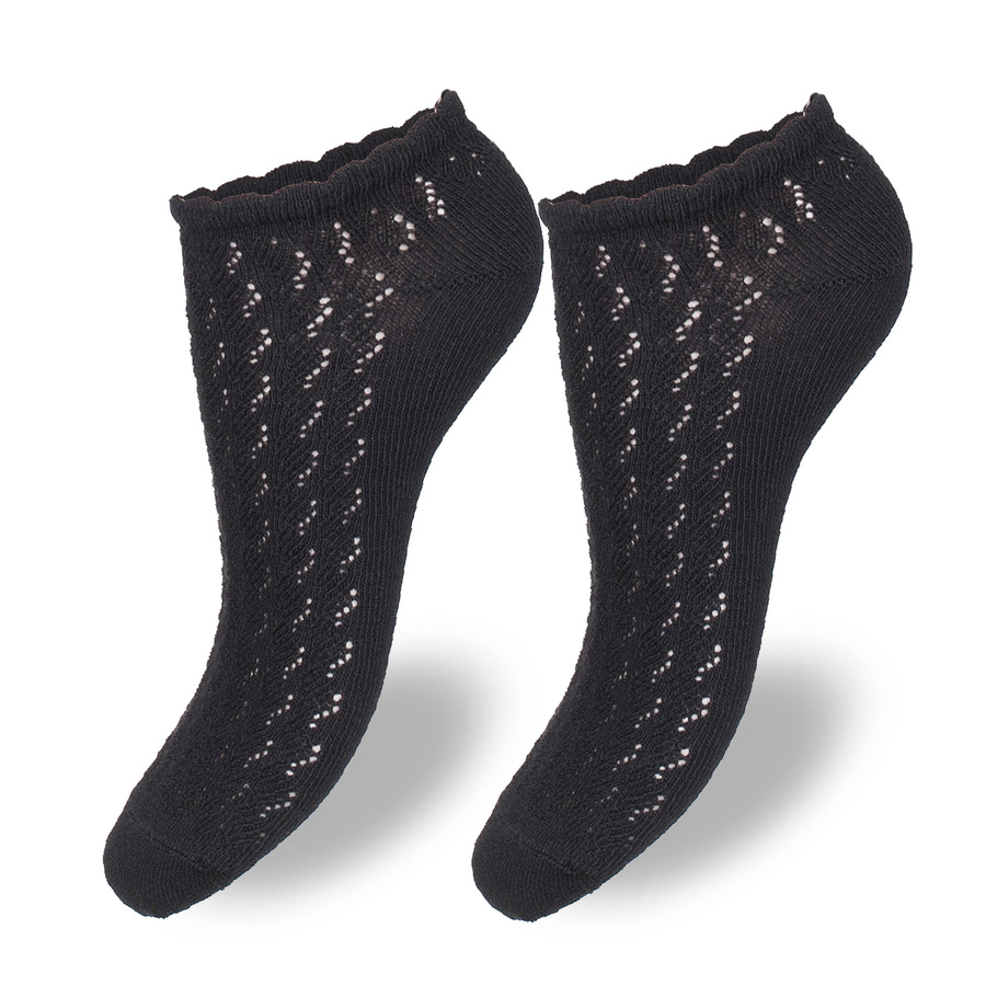 5x Milena Damen Socken aus Baumwolle bestickt