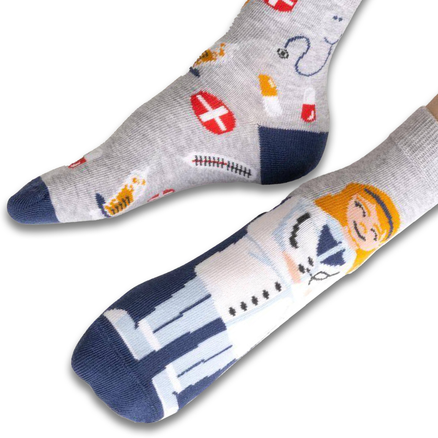 Socken für Mädchen mit Arztkunst. 014 DM432 melange hellgrau