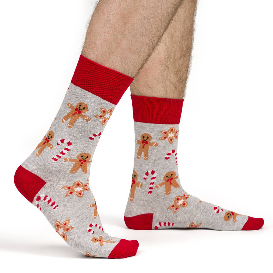 4x farbige SOXO GOOD STUFF Socken für Männer Frohe Weihnachten Geschenk