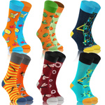 6X FINEST farbige Socken als Geschenk von Sesto Senso